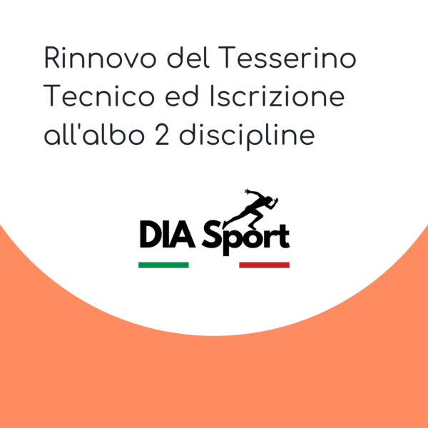 Rinnovo del Tesserino Tecnico ed Iscrizione all'albo 2 discipline