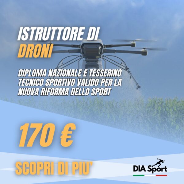 Corso di formazione per pilota di droni sportivo