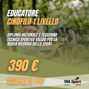 Corso di formazione addestratore cinofilo 1 livello