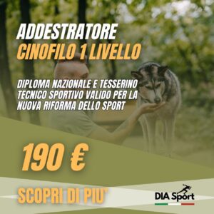 Corso di formazione addestratore cinofilo 1 livello