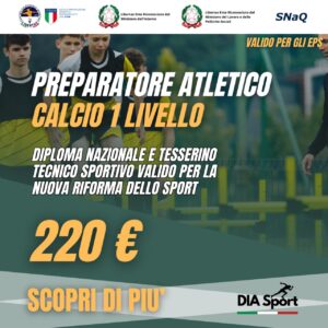 Preparatore Atletico Calcio 1° Livello